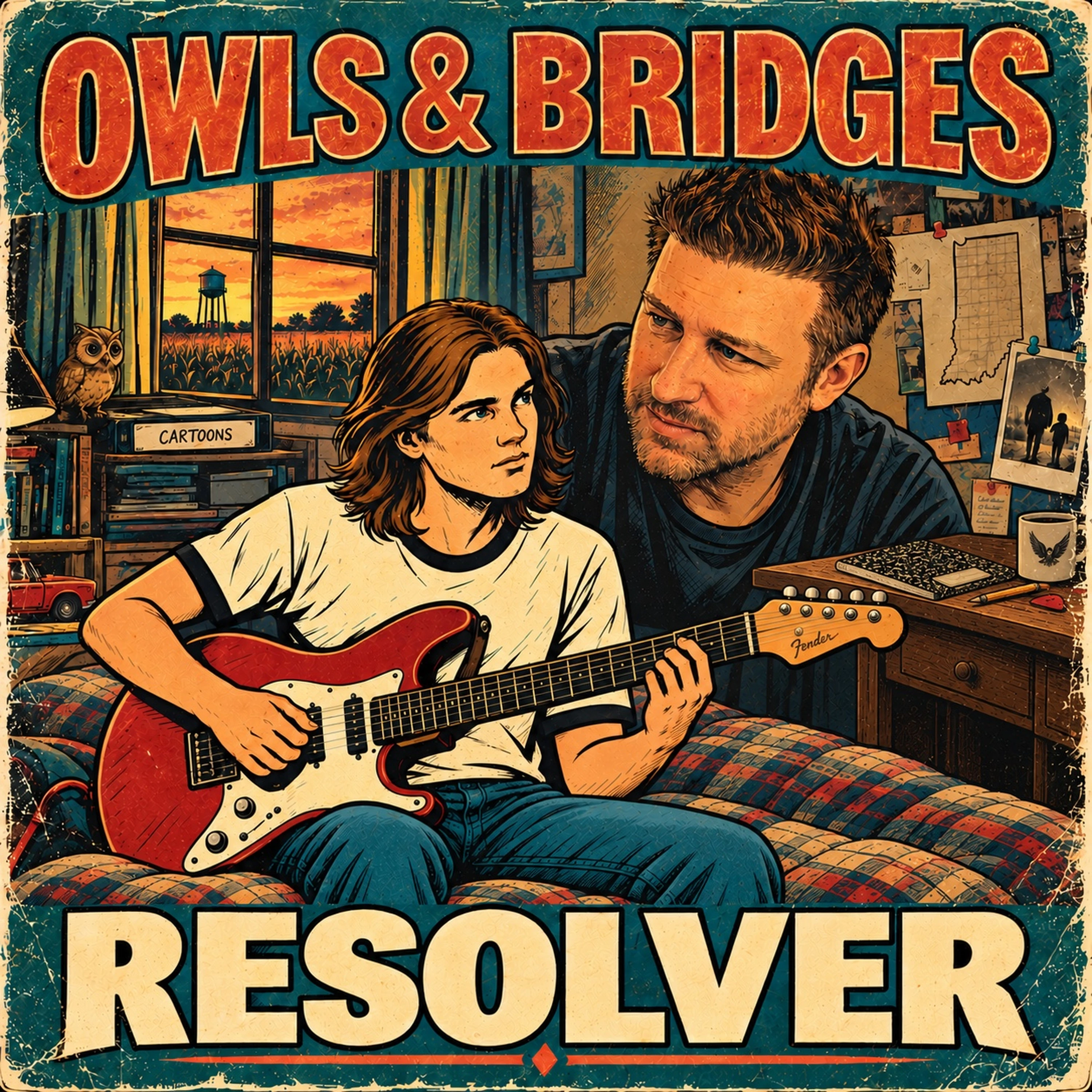 Official Resolver album cover by Owls & Bridges